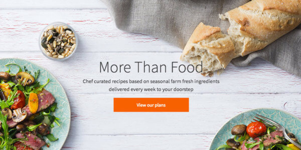 HelloFresh Website auf Tablet